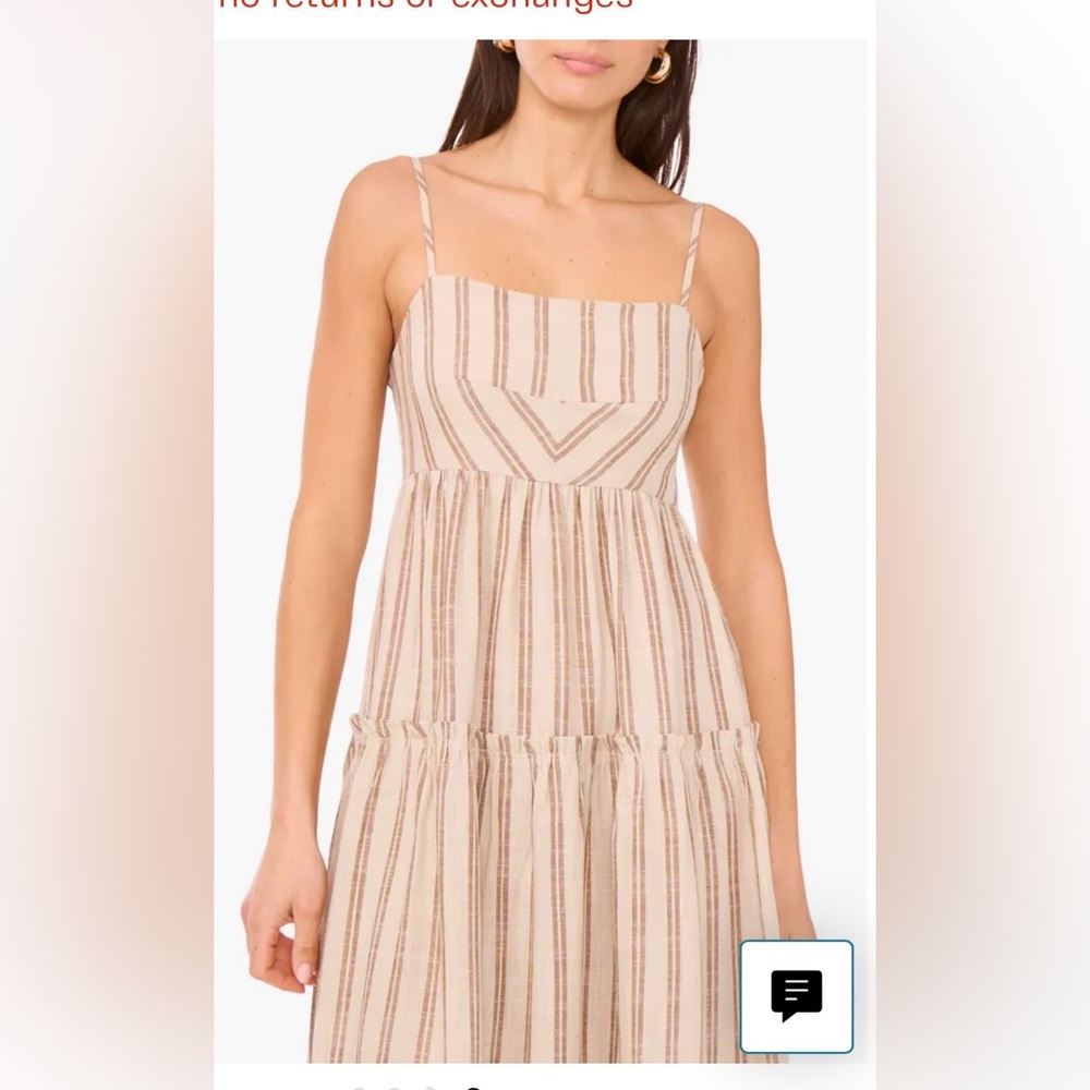 ❌Sold❌1.state Women's Square-Neck Tiered Maxi Dress - Sand